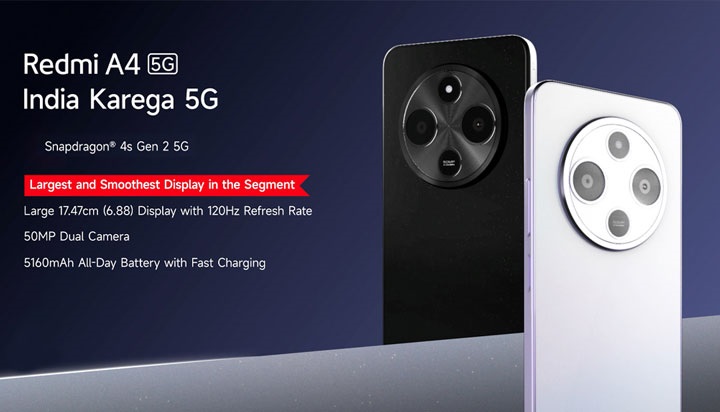 Redmi A4 5G सिर्फ ₹8499 में | जानिए फीचर्स, ऑफ़र्स और खरीदने की वजह